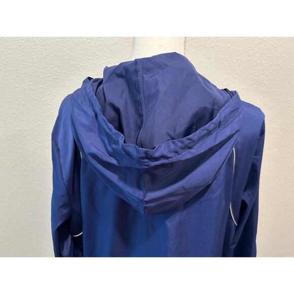 ID Ideology Women's Plus Size Packable Zip-Front Jacket Tartan Blue Choose Size - Picture 7 of 10